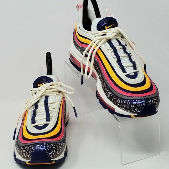 Nike Air Max 97 (GS) Regency Purple Laser Orange CI9929-500 Youth Size 6Y New - Picture 3 of 10